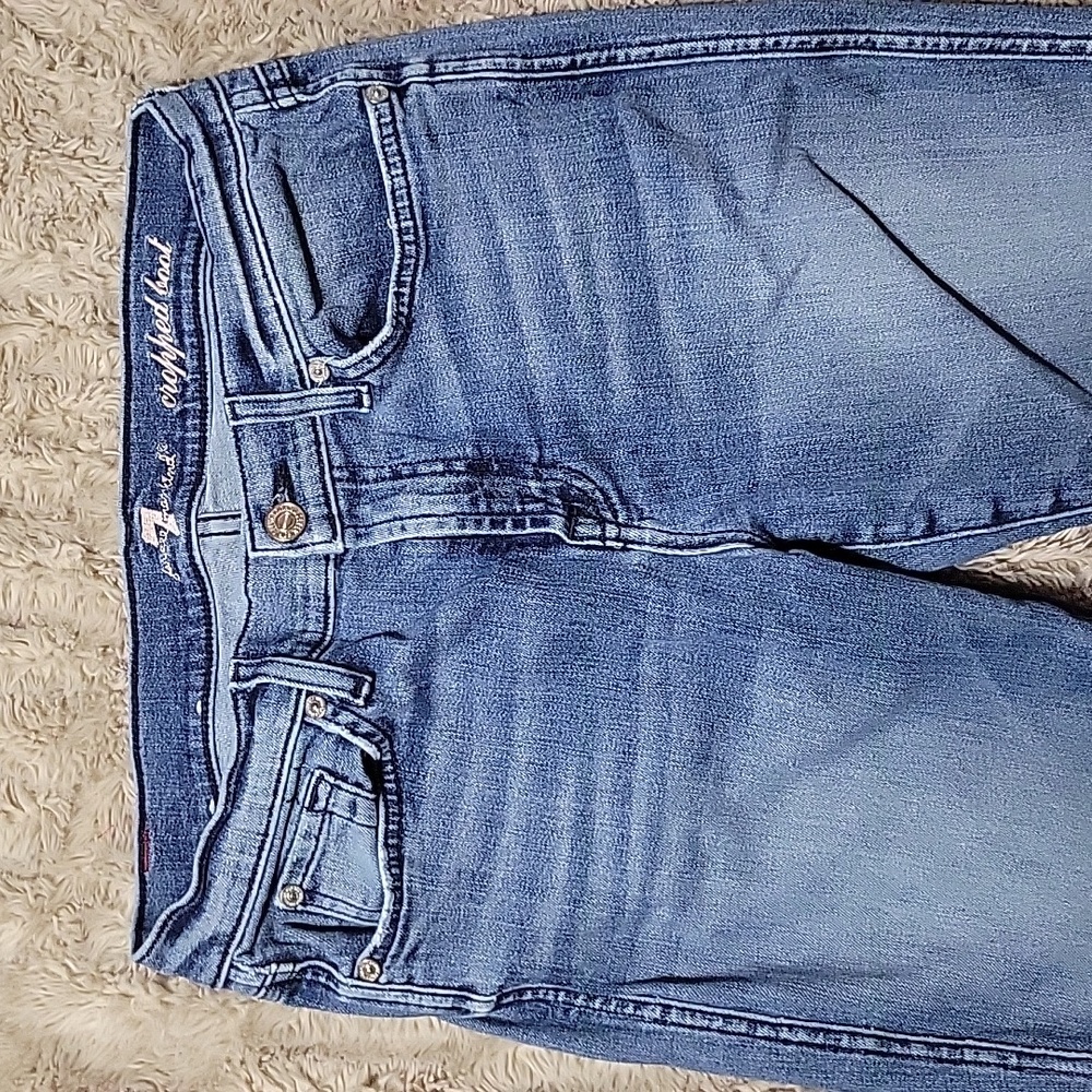 🌞7 For All Mankind Jeans Cropped Boot Sz 30 - Picture 2 of 11